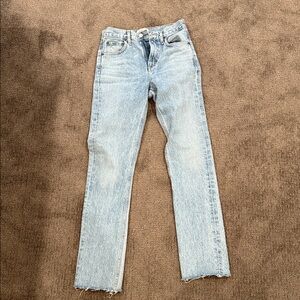 Agolde Light Blue Straight Leg Jeans